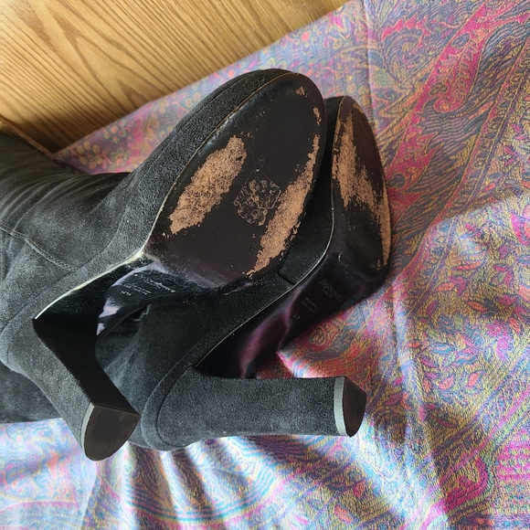 Auth YSL Suede Knee High Boots Size IT40/ US9.5 🖤 EUC - Picture 8 of 14